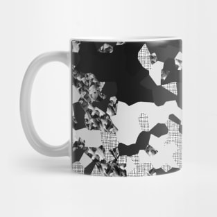 Abstract Black White Patch Patterns Mug